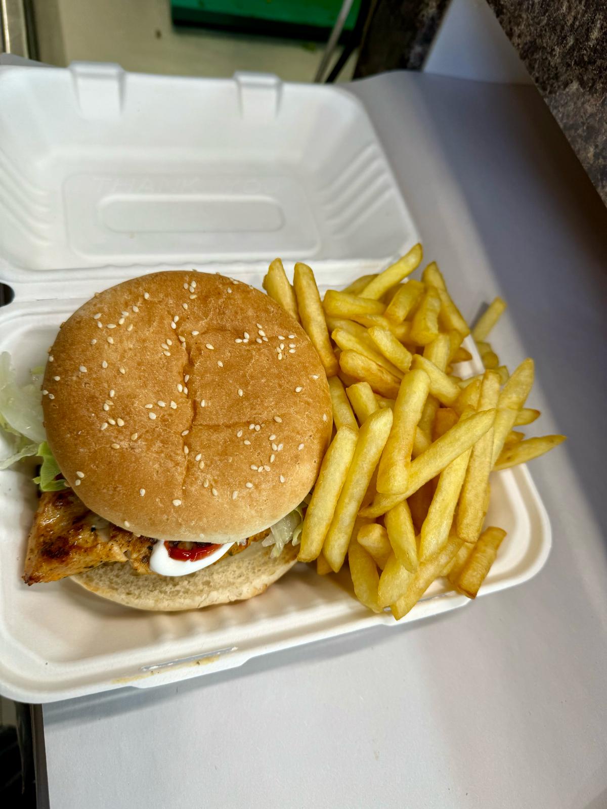 Grilled Chicken Burger Meal