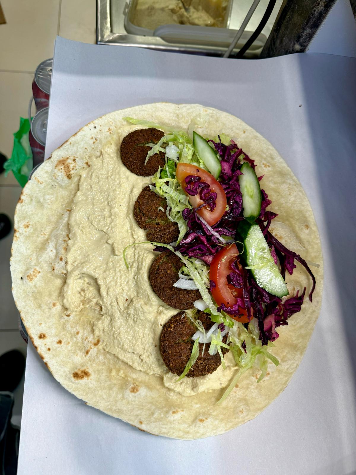 Falafel with Humus Wrap