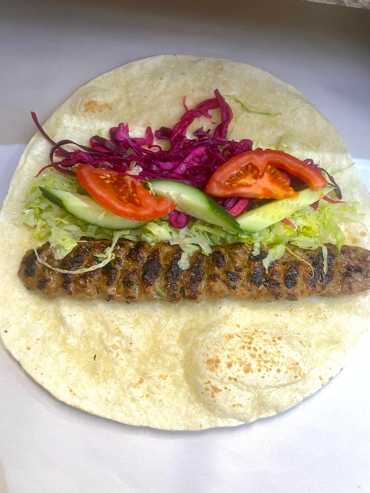 Adana Kofte Shish Wrap